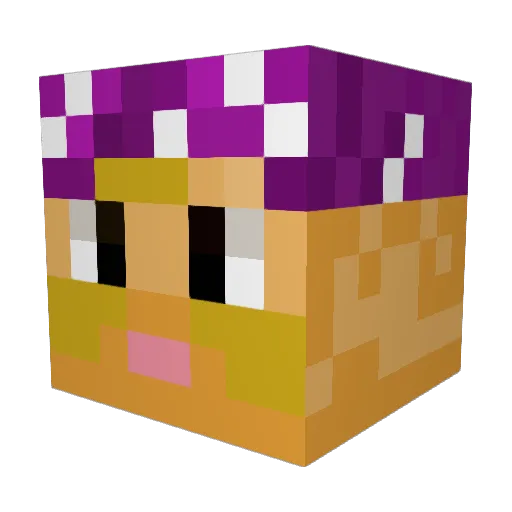 Dragteck Minecraft avatar head, 3D render