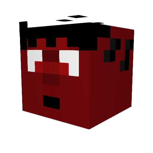 Dragten Minecraft avatar head, 3D render