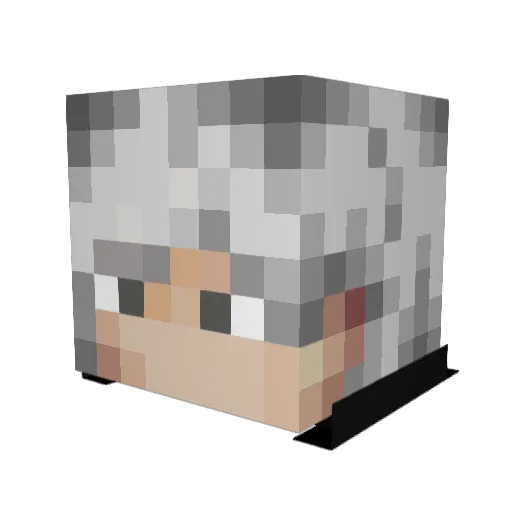 Dragxion Minecraft avatar head, 3D render