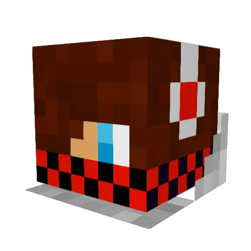 Draickin Minecraft avatar head, 3D render