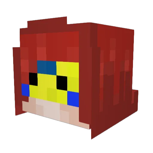 Draigh Minecraft avatar head, 3D render