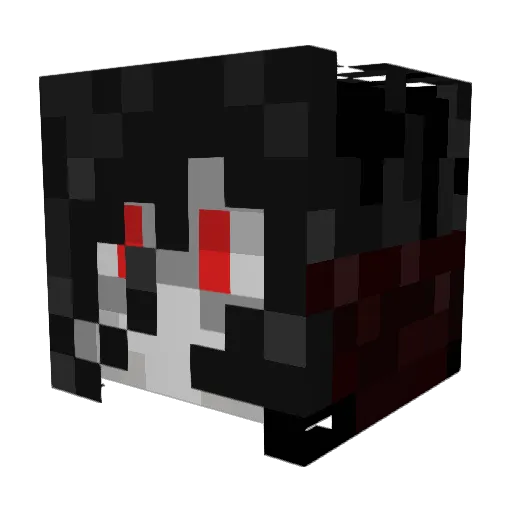 DrainDark Minecraft avatar head, 3D render