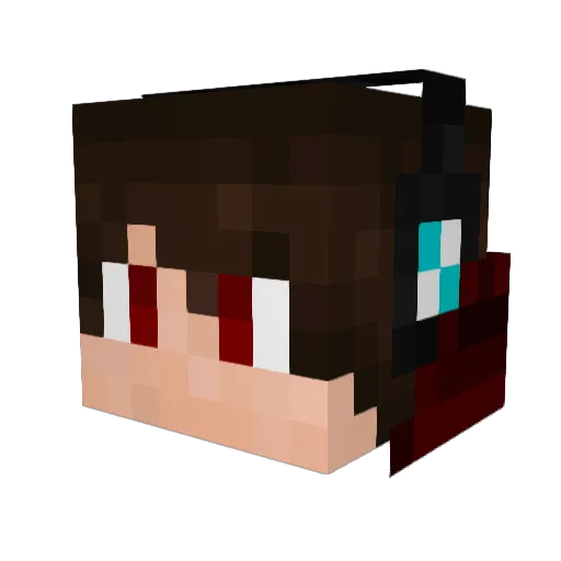 Drainethh Minecraft avatar head, 3D render