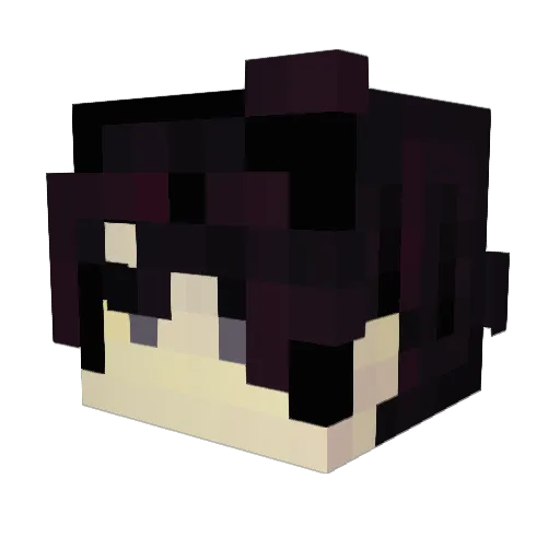 DrainingFeeling Minecraft avatar head, 3D render