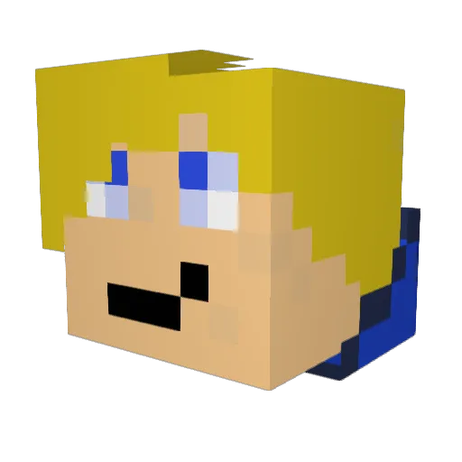 Drajon296 Minecraft avatar head, 3D render