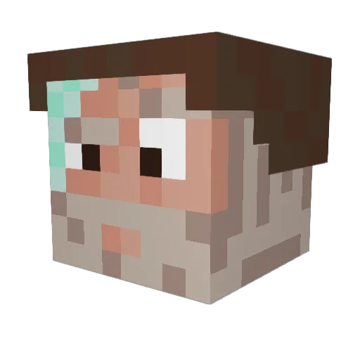 Drak6969 Minecraft avatar head, 3D render