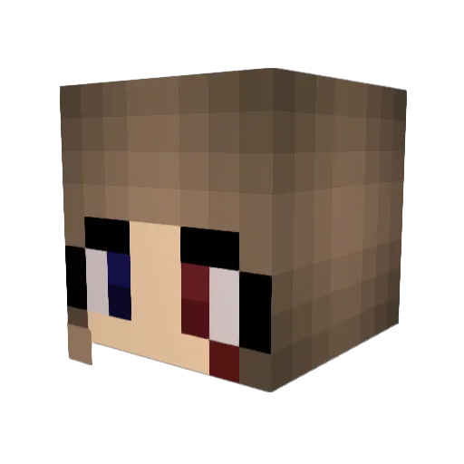 DrakAles789 Minecraft avatar head, 3D render