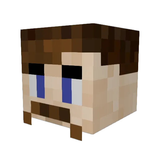 Drakaan Minecraft avatar head, 3D render