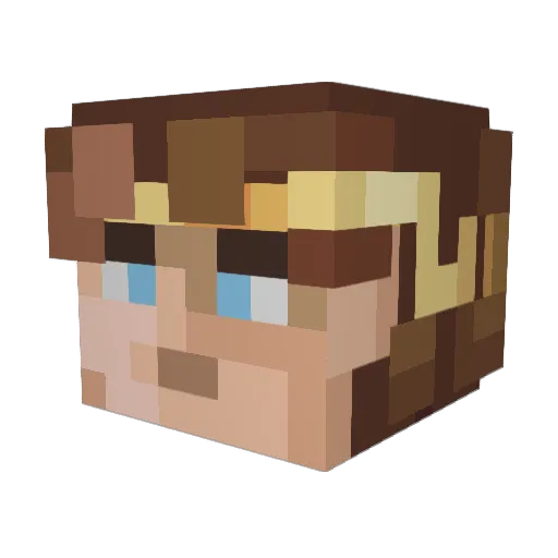 DrakeCLM Minecraft avatar head, 3D render