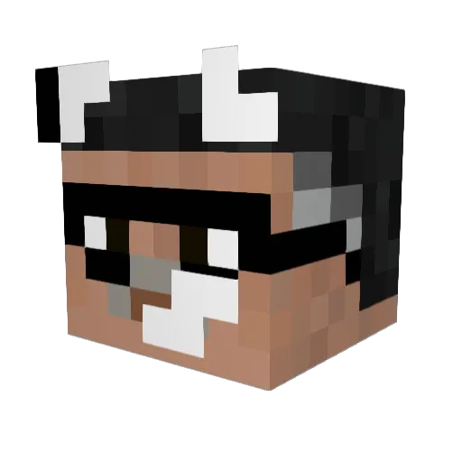 DrakeWithEye Minecraft avatar head, 3D render