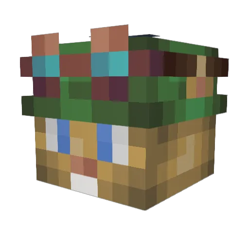 Drakehiro Minecraft avatar head, 3D render