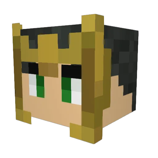 Drakemore18 Minecraft avatar head, 3D render