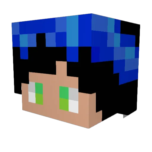 Draken550 Minecraft avatar head, 3D render