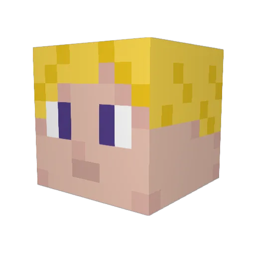 Drakends Minecraft avatar head, 3D render