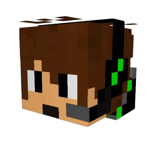 Draker0214 Minecraft avatar head, 3D render