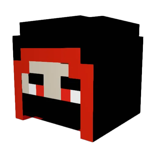 Drakesko Minecraft avatar head, 3D render