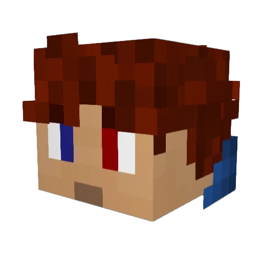 Drakeslair Minecraft avatar head, 3D render