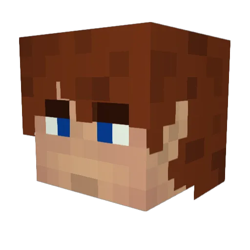 Drakesszz Minecraft avatar head, 3D render