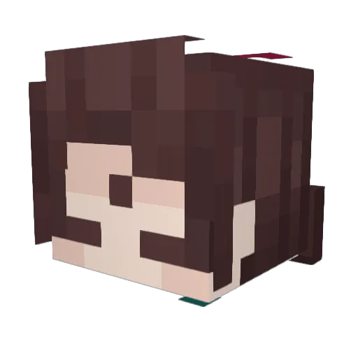 Drakethefossil Minecraft avatar head, 3D render