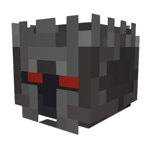Drakio Minecraft avatar head, 3D render