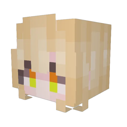 Drakioren Minecraft avatar head, 3D render