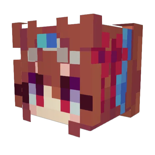 Drakkorion Minecraft avatar head, 3D render