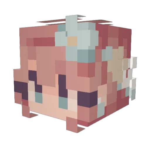 Drakneso Minecraft avatar head, 3D render