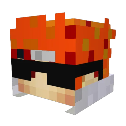 DrakoDarkPvP Minecraft avatar head, 3D render