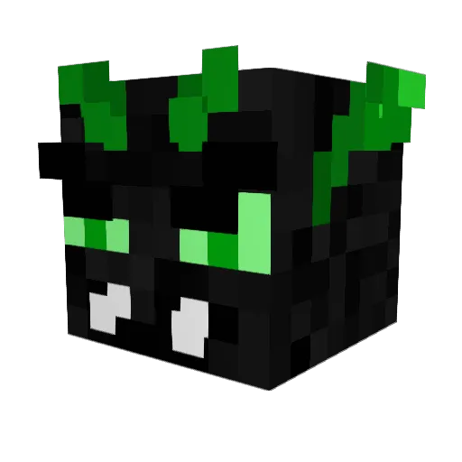 DrakoRyugu Minecraft avatar head, 3D render