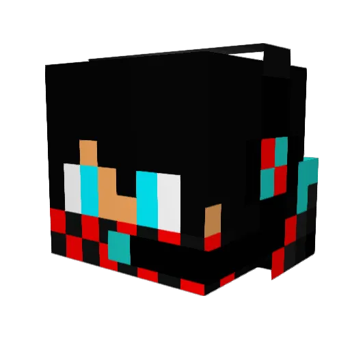 Drako_Vermillion Minecraft avatar head, 3D render