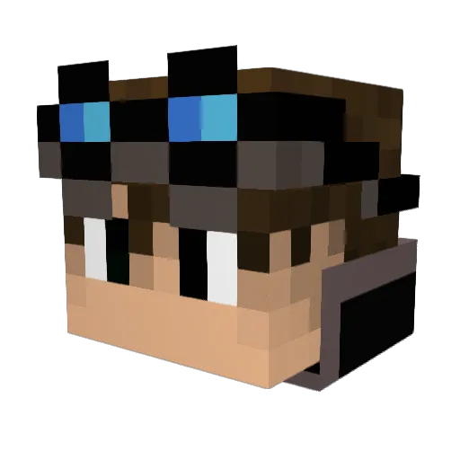 Drakoe77 Minecraft avatar head, 3D render