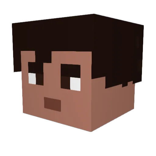 DrakonsPlatinum Minecraft avatar head, 3D render