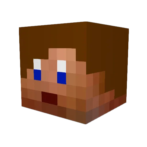 Drakryttare Minecraft avatar head, 3D render