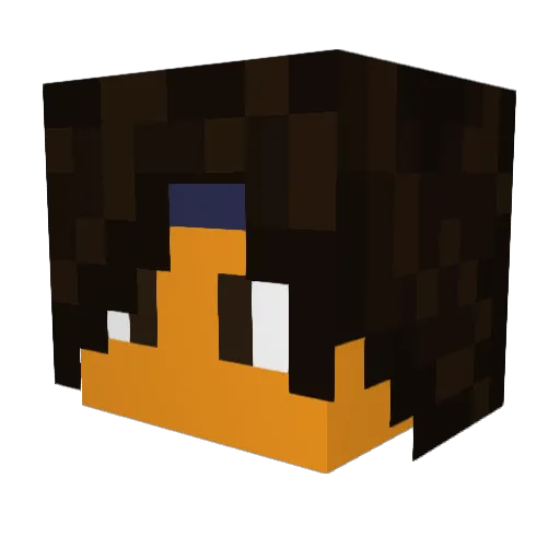 Draksnipe Minecraft avatar head, 3D render