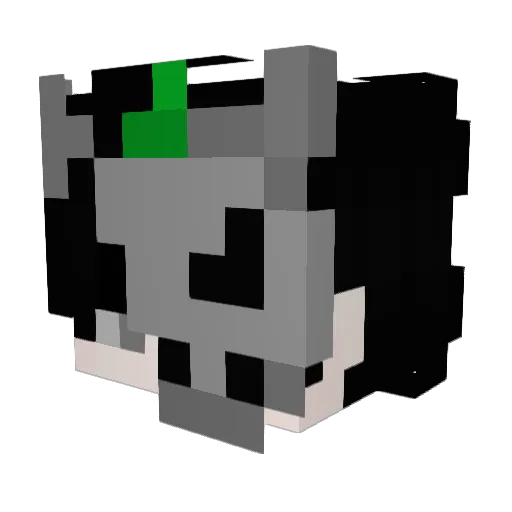 Draksterxd Minecraft avatar head, 3D render