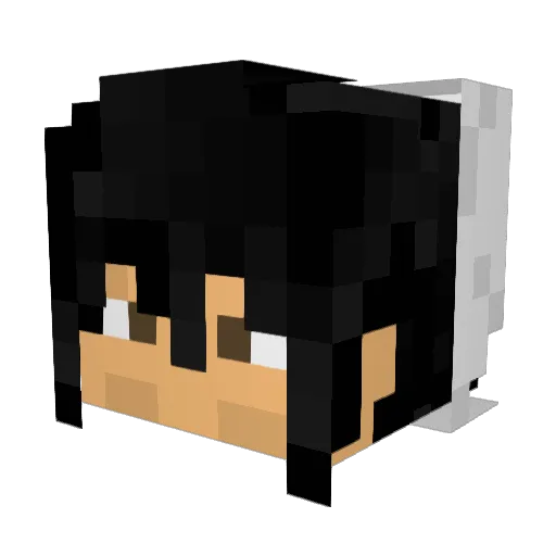 Drakware Minecraft avatar head, 3D render