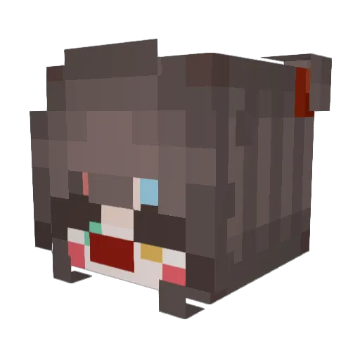 DramaticPerson Minecraft avatar head, 3D render