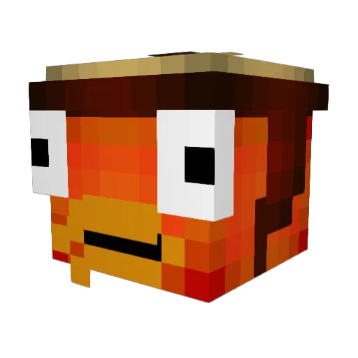 Dramaticstorm1 Minecraft avatar head, 3D render