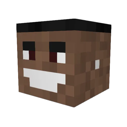 Dramp2242 Minecraft avatar head, 3D render