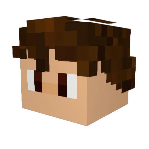 Dramton Minecraft avatar head, 3D render