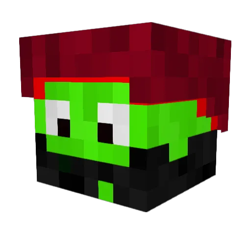 Dranel123 Minecraft avatar head, 3D render