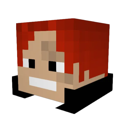 Dranged_ Minecraft avatar head, 3D render