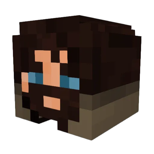 DranoelGames Minecraft avatar head, 3D render