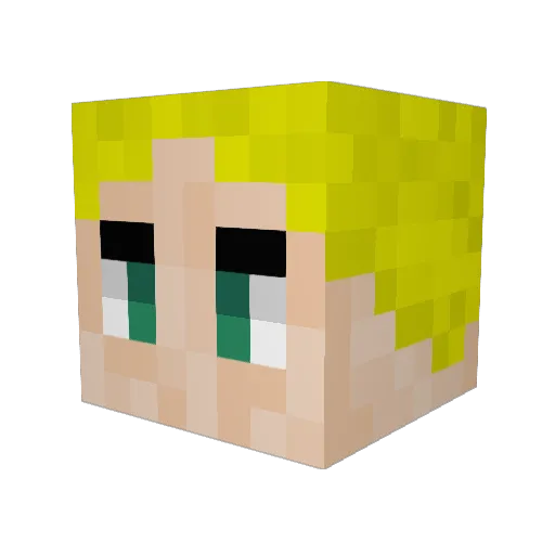 Dranoel_ Minecraft avatar head, 3D render