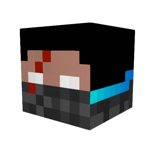 Dranopl Minecraft avatar head, 3D render