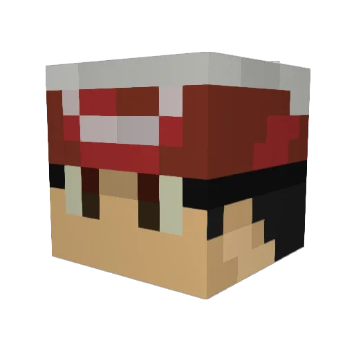 Draolord Minecraft avatar head, 3D render