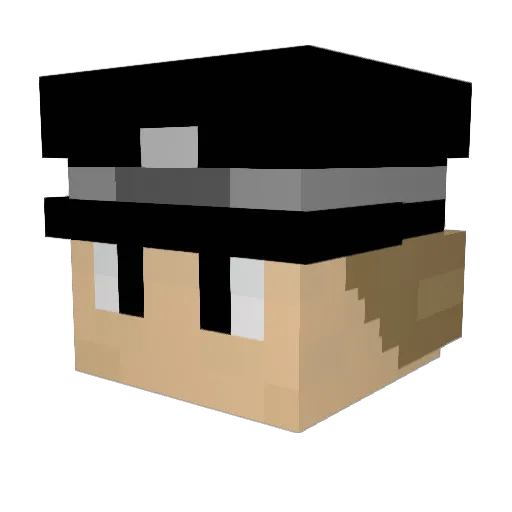 Drappy Minecraft avatar head, 3D render