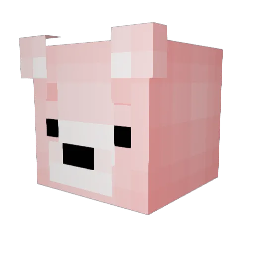 Drapto Minecraft avatar head, 3D render