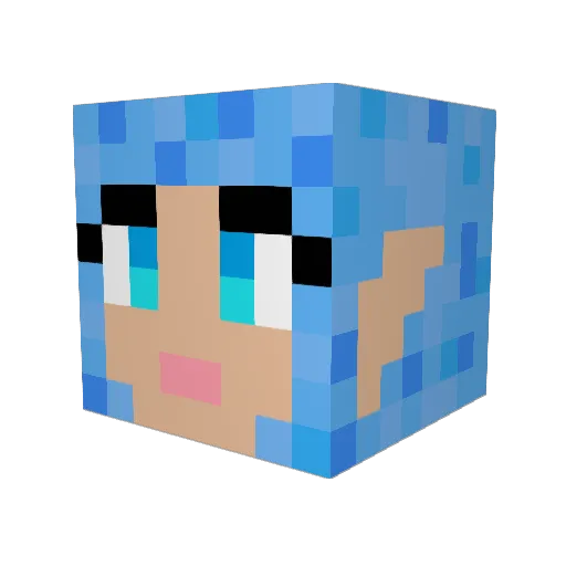 Draqgonrider Minecraft avatar head, 3D render