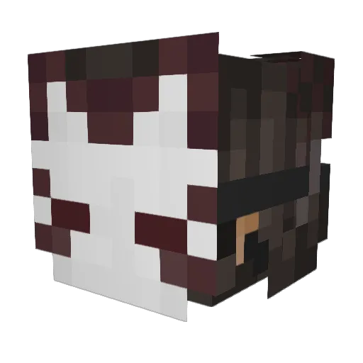 DrareliA Minecraft avatar head, 3D render